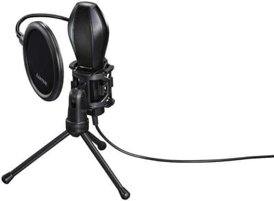 USB Microfoon - Studiomicrofoon Podcast - Opnemen Zang - Polycarbonaat Materiaal - 12.7 x 6.8 x 26.7 cm - Zwart