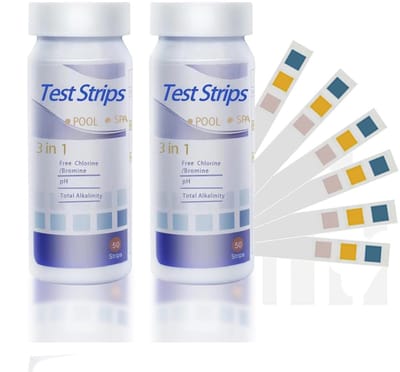 Teststrips 100 stuks per verpakking 3 in 1 pH teststrips voor zwembadwater kwaliteitstest geschikt voor aquariums waterhardheidstest en algemene waterkwaliteitsanalyse