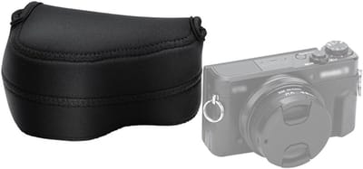 Zwarte Neopreen Camera Tas voor Sony A6500/A6300/A6000 met 16-50mm lens en bescherming tegen schokken en krassen