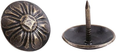 Ronde grote kop nagels voor meubeldecoratie, set van 100 stuks in groenbrons (16×15mm) voor banken en stoelen