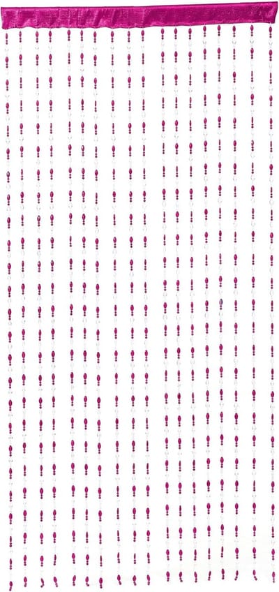Deurgordijn - Vliegengordijn - 200*100cm - Kralengordijn - Siergordijn - Polyester - Raamdecoratie - Kralen gordijn deur string gordijnen - Voor deuropening, binnen decoratie - Huis en decoratie - Voor deuren en ramen - Roze rood