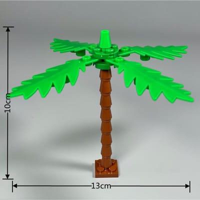 MOC Bakstenen Palmvruchtboom Kokosnoot Tropisch Regenwoud Plant Weergave Stad Bouwstenen DIY Gemonteerd Speelgoed