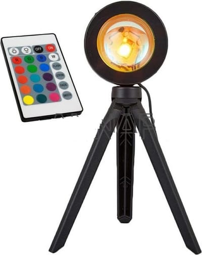 Sunset LED projector USB lamp - tripod en remote