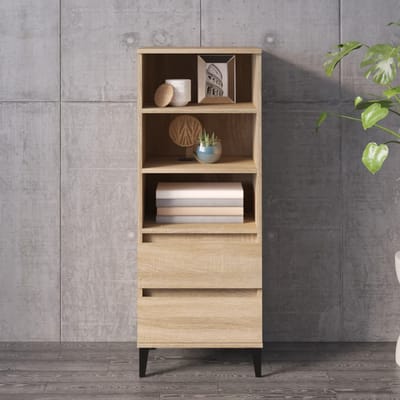 vidaXL - Hoge - kast - 40x36x110 - cm - bewerkt - hout - sonoma - eiken