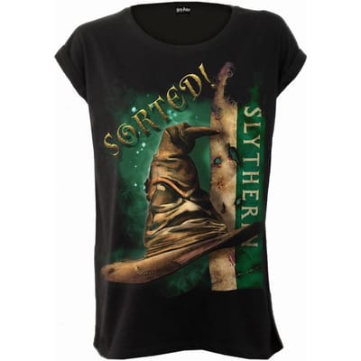 Harry Potter T-shirt - Slytherin Hat - S tot XXL - voor Vrouwen - zwart