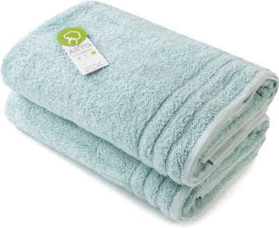 ARTG® Towelzz - Biologische Katoen - Badhanddoekenset - 70 x 140 cm - Green - Set 2 stuks