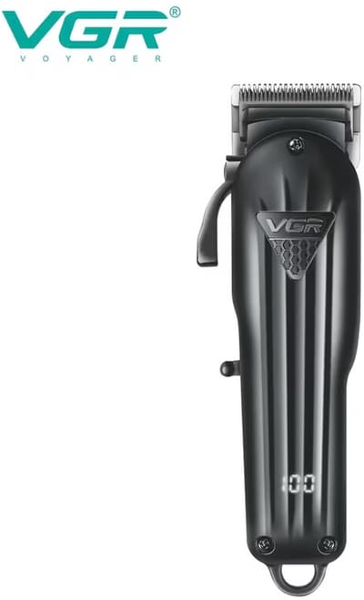 Professionele Draadloze Tondeuse voor Mannen – VGR V-282 – Hair Clipper – LED Display – USB Oplaadbaar – 6 Opzetkammen