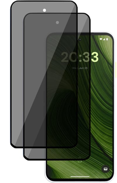 2x TechNow Privé Screenprotector geschikt voor Fairphone 6 Screenprotector - Privacy Beschermglas - Rounded - Privacy Proteqt+