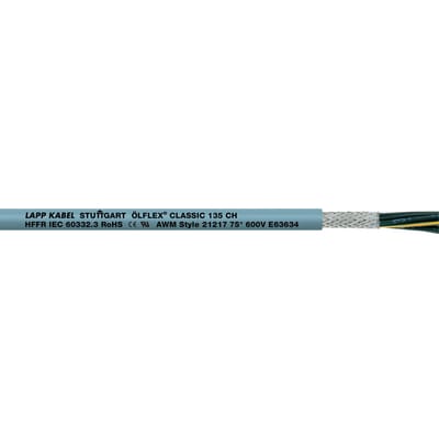 ÖLFLEX Classic 135 CH Halogeenvrij Afgeschermde Besturingskabel 3x0.75 - 1123234 [20 Meters]
