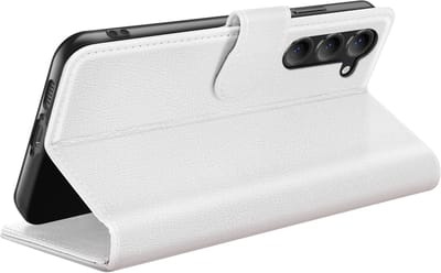 Zanae, Hoesje geschikt voor Galaxy S23 Plus - Wallet Case & Magneetsluiting, Wit
