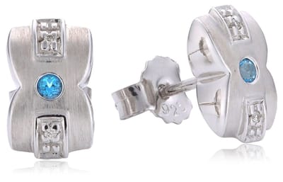 Orphelia Oorbel Diamond & Kleursteen Sterling Zilver 925