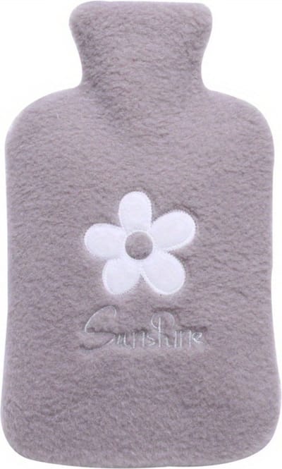 Livano Warmwaterzak - Knuffel Kruik - Warmwaterkruik - Warmtekussen - Warmtekruik - Bag - 2000ML - Grijs