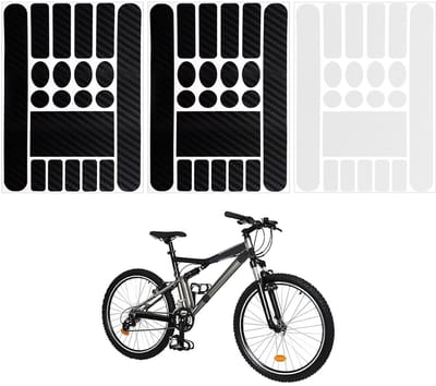 Dailygoods- Fietsframe Beschermingsfilms - Waterdichte Sticker - Krasbestendig - 3 Sets - PVC/Vezel - 17,3x23,5 cm - Fietssticker