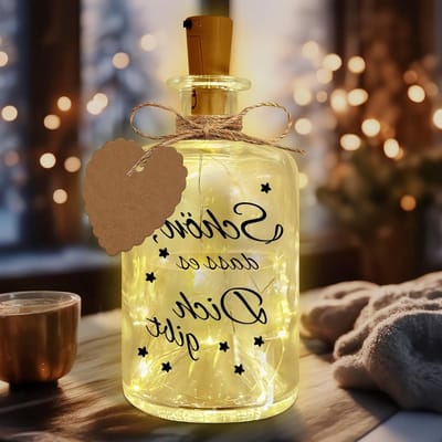 LED Fleslamp met Tekst - Decoratief - Luminous - Perfect als Cadeau voor Vrouwen - ShopVlot