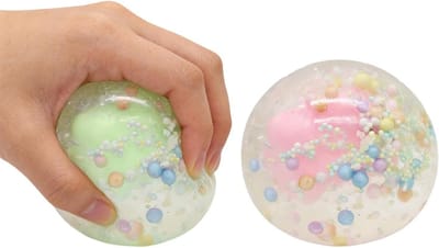 Knijpspeelgoedballetjes - Kneedbal Gadget - Stress Verminderen - Optimaal Textuurbehoud - 2 stuks - Meerdere kleuren