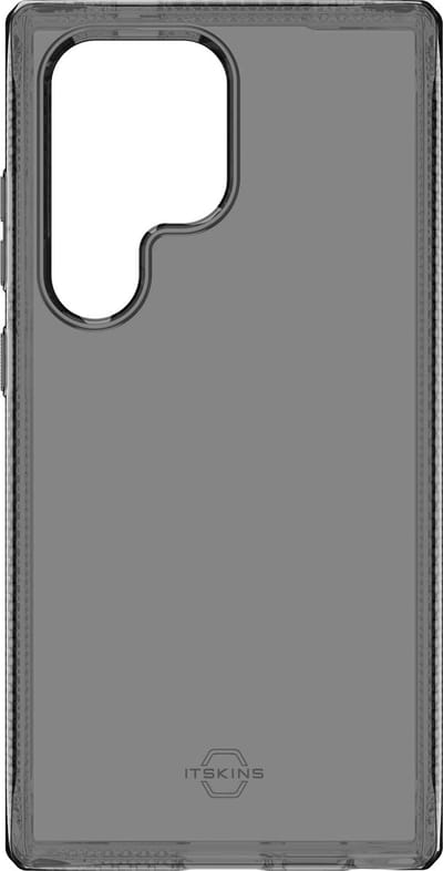 ITSKINS Hoesje geschikt voor Samsung Galaxy S25 Ultra Telefoonhoesje Flexibel TPU | ITSKINS Level 2 SpectrumClear R Backcover Shockproof | Schokbestendig Galaxy S25 Ultra Telefoonhoesje | Anti Shock Proof - Smoke | Zwart