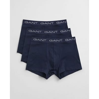 Gant Boxershorts Trunk 3-Pack Donkerblauw (navy) - Maat S - Heren