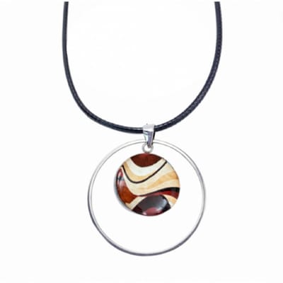 Ketting -Janice -bruin -45 cm - Charme Bijoux