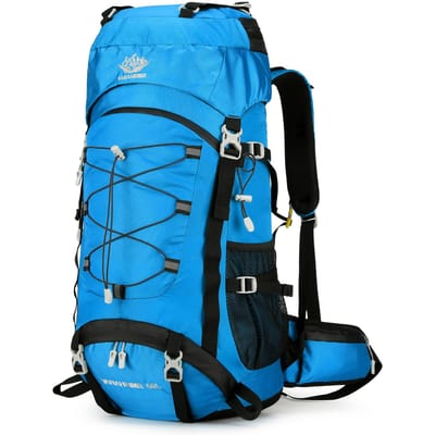 60L campingrugzak met grote capaciteit, waterdichte backpacking bergbeklimmen rugzak voor wandelreizen