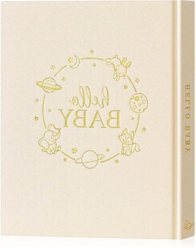 Memory Book voor Jongens en Meisjes, Linnen Hardcover Herinneringsboek voor Nieuwe Ouders, Baby's Eerste 5 Jaar, Dagboek, Scrapbook en Fotoalbum met Mijlpalen