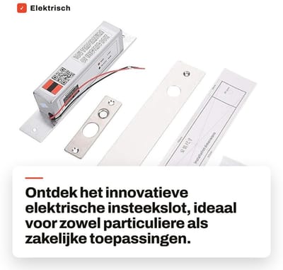 Dailygoods - Elektrisch insteekslot - Deurslot - Veilig en duurzaam - Zilver - Toegangscontrole - Geschikt voor verschillende deurtypes - Aluminium en...