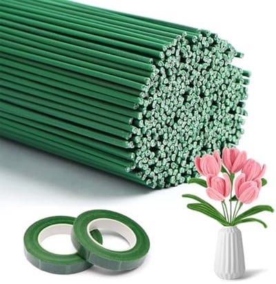 200 Stuks Groene Bloem Draad voor Knutselen - 30cm Lange Florist Draad voor Wreaths en Boeken