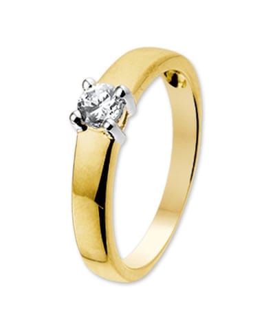The Jewelry Collection Ring Zirkonia - Goud