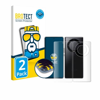 BROTECT - Screenprotector voor Honor Magic 5 Lite (Voor+Achter) - Folie Beschermfolie transparant volledig dekking - 2 Stuks