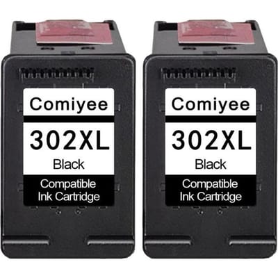 Cartouches d'encre - HP - 302 XL - Compatible - Pack de 2 - Noir