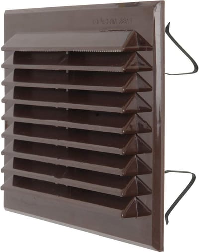 Ventilatie rooster - Afzuigrooster insectenwering - Luchtcirculatie verbeteren - Met insectenwerend net - 175 x 146 mm - Bruin