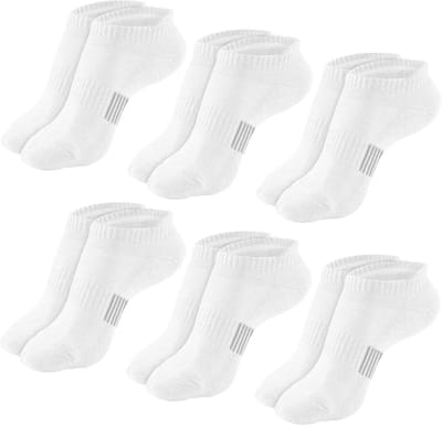 NTHProducts - Invisible Ankle Socks - Casual Sports - Comfortabel - Wit - Dunne Running Sokken voor Dames - Geschikt voor Casual Schoenen - 6 Paar