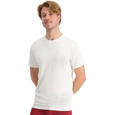 Comfortabel & Zijdezacht Bamboo Basics T-Shirts Ray ronde hals (2-pack) - Wit - L
