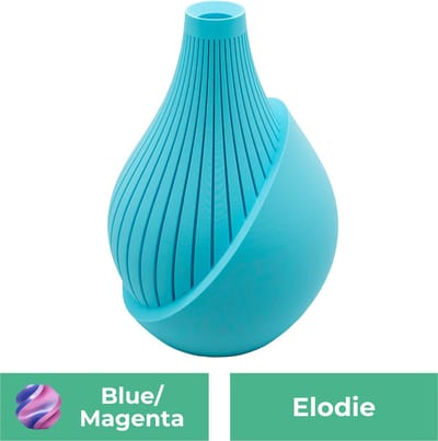 Elodie moderne vaas – Decoratieve vaas - Blauw / Paars - 3d geprinte vaas – geschikt voor droogbloemen - 20CM