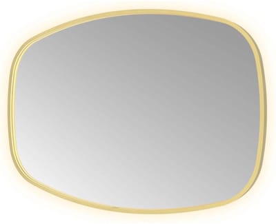 Hotbath &More CON812 Contour spiegel 120x80cm met verlichting, spiegelverwarming, kleurwissel, dimbaar en afstandsbediening geborsteld messing PVD