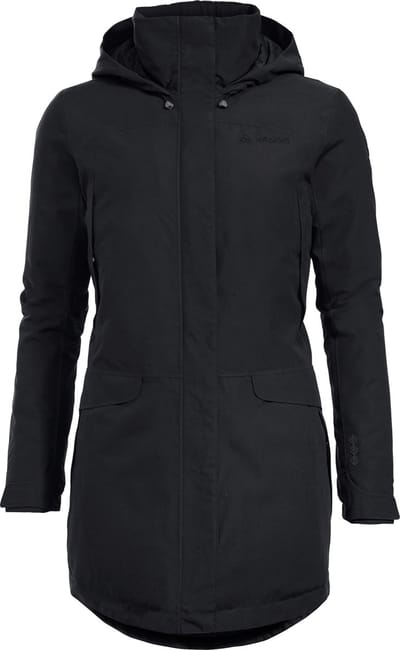 VAUDE Skomer Wollen Parka Dames, zwart Maat EU 40