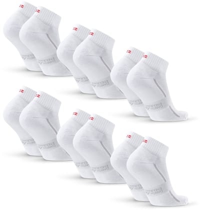 DANISH ENDURANCE Dempende Sportsokken - Biologisch Katoen Sokken - Unisex - 6 paar - Maat 35-38