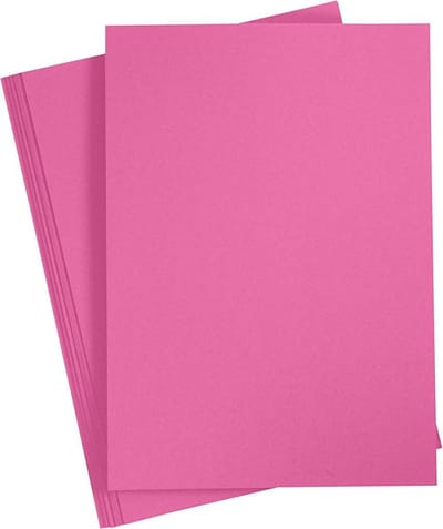 Gekleurd Karton A4,210x297 mm, 180 gr, roze, 20 vel | Knutselkarton