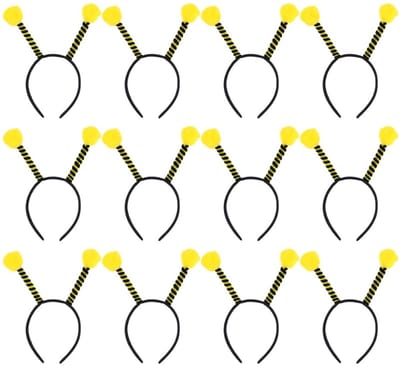 OmGoods - Dailygoody - Bee Antenne Hoofdband - Halloween Kostuum Accessoire - Dierenantenne - Hoofdband voor Cosplay - Geschikt voor Feestjes - 12 Stuks