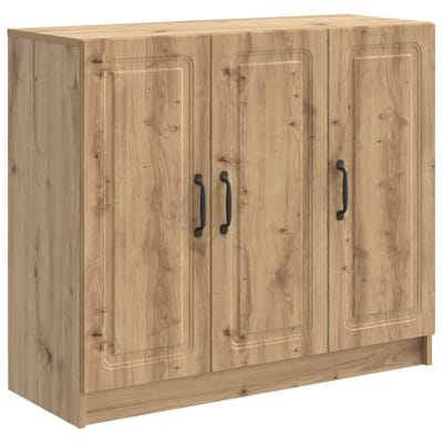 vidaXL - Dressoir - Artisanaal - eiken - 89 - x - 34,5 - x - 77 - cm - Bewerkt - hout