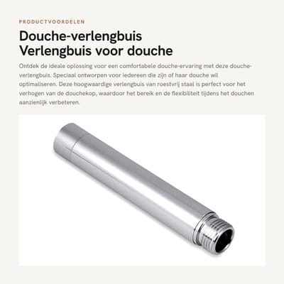 Dailygoods- Douche Verlengbuis Roestvrij Staal - Douche Extender - 4 Inch - Verstelbaar - Hoogwaardige Kwaliteit - Eenvoudige Installatie