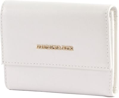 MANDARINA DUCK Leren Portemonnee Kaarthoes Luna Card Holder Optical White Wit