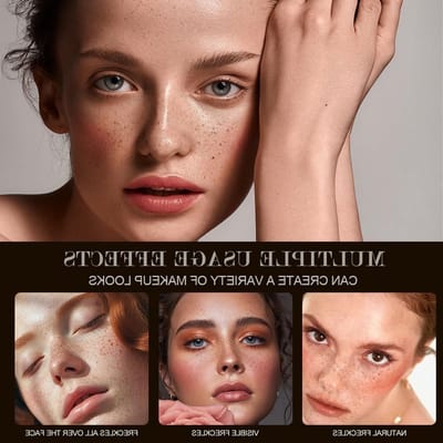 Waterproof Freckles Pen Set met 5-Punt Stempel voor Natuurlijke Henna Bruine Vlekken - Langdurige Make-up voor een Zonnige Look