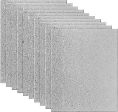 Dailygoody - Universele Mica Folie - 10 Stuks - 150x120mm - Zilver - Magnetron Accessoire - Geschikt voor Vervangen en Repareren - Mica Plaat