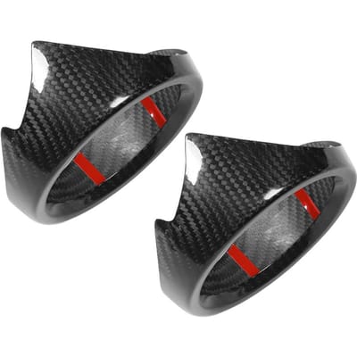 2 stuks koolstofvezel zijluchtuitlaat roosters afdekking sierlijst geschikt voor Alfa Romeo Stelvio 1718 black