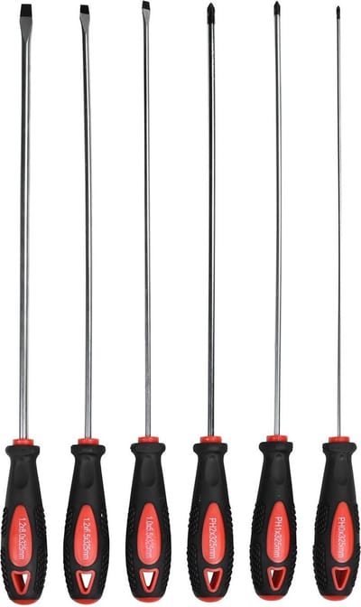012388 Schroevendraaier set 6 dlg lang