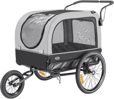 Hondenfietskar 2-in-1 Fietsaanhanger en Jogger met Schokdemper tot 40 kg