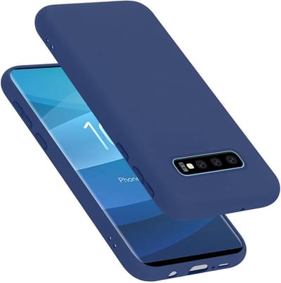 Cadorabo Hoesje geschikt voor Samsung Galaxy S10 PLUS in LIQUID BLAUW - Beschermhoes gemaakt van flexibel TPU silicone Case Cover