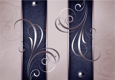 Fotobehangkoning - Behang - Vliesbehang - Fotobehang Luxe Versiering - Distinguished duet - 150 x 105 cm
