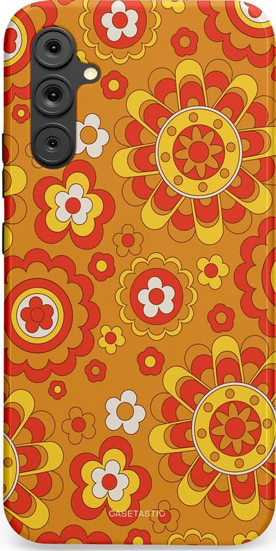 Casetastic Hoesje Geschikt voor Samsung A34 (5G) - Stijlvolle Beschermende Duo-layer Case - Retro droom