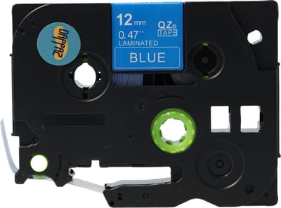Dappaz - Brother Tze-535 Compatible Labeltape - Wit op Blauw - 12 mm x 8 m - Geschikt voor de Brother P-touch - 1 stuk tze535